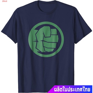 Tee เสื้อตราหานคู่ เสื้อยืดแขนสั้น Marvel Hulk Fist Tonal Icon Graphic T-Shirt C1 Popular T-shirts_04