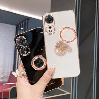 เคสโทรศัพท์มือถือนิ่ม หมุนได้ 360 องศา พร้อมแหวนขาตั้ง สําหรับ OPPO Reno8 T Reno7 Z Pro A78 A17K A17 A77S A77 A57 5G 4G Reno 8 8T 8Z 8Pro 7 7Z 7Pro Reno8T