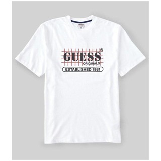 พร้อมส่ง GUESS เสื้อยืดแขนสั้น คอกลม ผ้าฝ้าย ระบายอากาศได้ดี พิมพ์ลาย สวมใส่สบาย แฟชั่นฤดูใบไม้ผลิ และฤดูร้อน สําหรับผู้