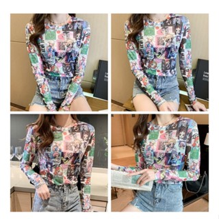 เสื้อยืดกันแดด พิมพ์ลายการ์ตูน แฟชั่นฤดูใบไม้ผลิ และฤดูร้อน สไตล์สร้างสรรค์ สําหรับผู้หญิง 2023