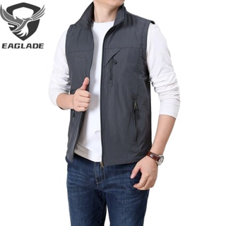 Eaglade เสื้อกั๊กลําลอง แห้งเร็ว สีเทา สําหรับผู้ชาย RFWJ-7882 M-6XL