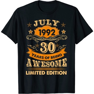 30Year Old Gift July 1992 30Th Birthday Great Gift Tee T-Shirt_03