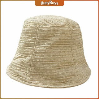 B.B. Fashion พร้อมส่งจากไทย หมวกบัคเก็ต ลายผ้าย่น ดีไซญี่ปุ่นออกแบบ หมวกแฟชั่น  Bucket Hats