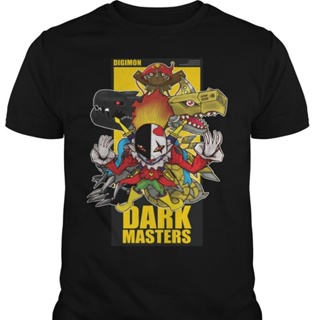 เสื้อยืดโอเวอร์ไซส์เสื้อยืด พิมพ์ลาย Digimon Dark Masters สําหรับผู้ชายS-4XL_01