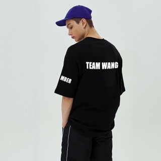  ใหม่เอี่ยม♡In stock♡ เสื้อผ้าแฟชั่นผู้ชาย ดำ เสื้อยืด Team Wang JACKSON