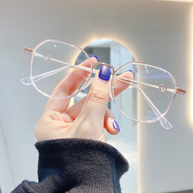 กรอบแว่นตาคอมพิวเตอร์-แบบใส-ป้องกันรังสี-สําหรับผู้หญิง-แว่นตาป้องกันรังสี-เปลี่ยนเลนส์ได้