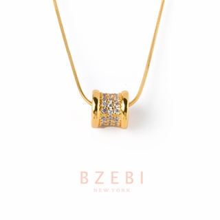 BZEBI สร้อยคอ สเตนเลส น่ารัก ผู้หญิง สร้อย ทอง 18k เครื่องประดับ สไตล์สันทนาการ แฟชั่นสำหรับผู้หญิง 1121n