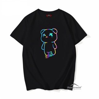 เสื้อยืด ผ้าฝ้าย พรีเมี่ยม พิมพ์ลาย RAINBOW TEDDY BEAR Neon DISTRO ยุค 30 สําหรับผู้ชาย และผู้หญิง_01