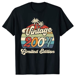 Cotton T-Shirt Vintage 2004 17th Birthday Shirt Limited Edition 17 Year Old Clothes Graphic T Shirts_03