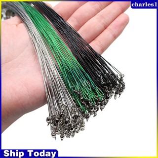 Charles สายเบ็ดตกปลา เหล็กนิ่ม ป้องกันการกัด 15 ซม.-30 ซม. 20 ชิ้น