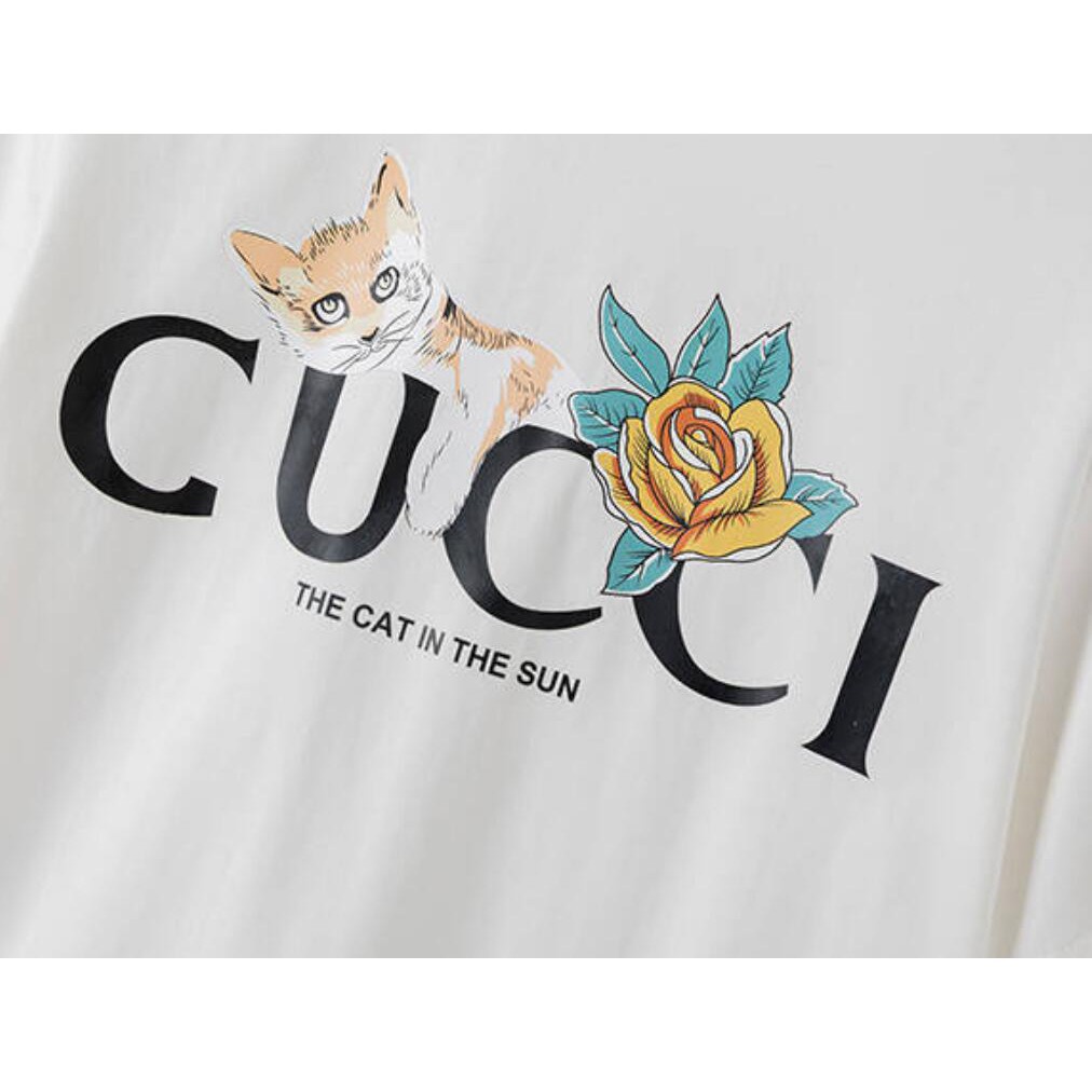 gucci-เสื้อยืด-ผ้าฝ้าย-พิมพ์ลาย-สําหรับผู้ชาย-และผู้หญิงเวลาว่าง