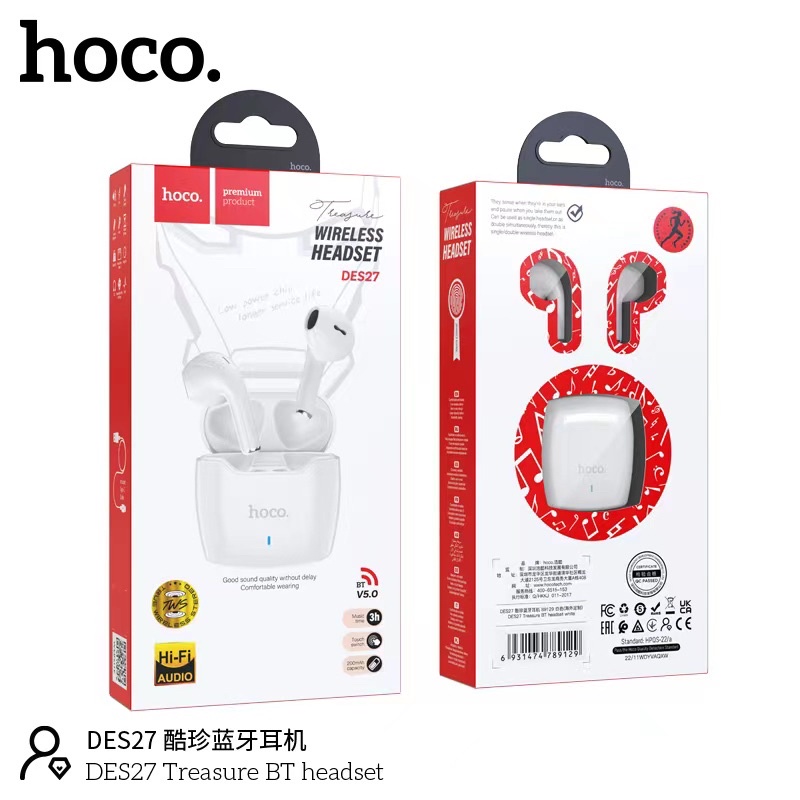 HOCO DES27 Treasure BT headset | Shopee Thailand