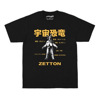เสื้อยืดผ้าฝ้าย Zetton เสื้อยืดลําลอง ผ้าฝ้าย 100% แขนสั้น คอกลม พิมพ์ลายอนิเมะ Baltan Seijin Kaiju Monster Ultrama_05