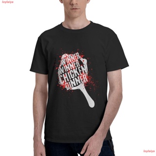 loylaiya เสื้อยืดผู้ชาย PUBG MOBILE เสื้อยืดเกมมิ่ง Winner Winner Chicken Dinner Pan Essential T-Shirt Tee Shirts M_03