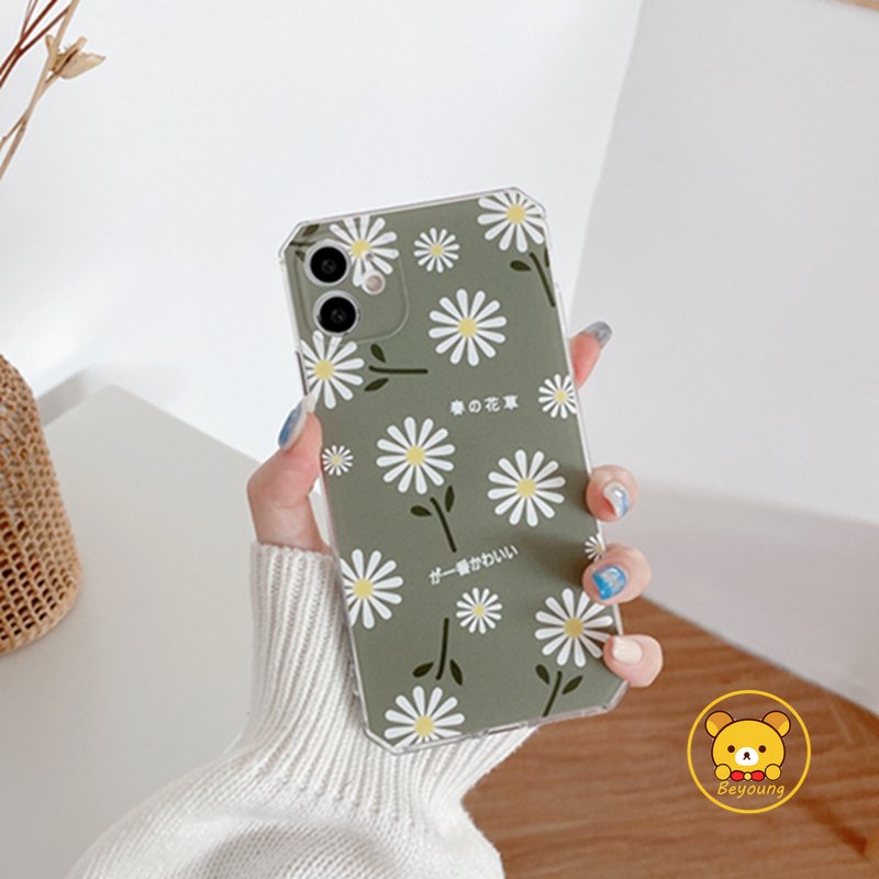 เคสโทรศัพท์มือถือ-tpu-ลายดอกเดซี่-สีเขียว-สําหรับ-samsung-galaxy-a72-a71-a51-a42-a32-a22-4g-5g-a70-a52-a50-a50s-a30s-a21s-a12-a30-a31-a20-m42-m32-m22-m20s-m10s-m12