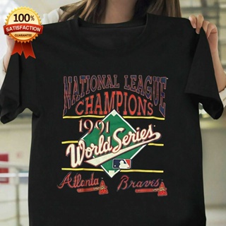 Stylish Lovers Day Hipster Atlanta Braves T Shirt 1991 World Series Baseball Team Gift For Baseball Lovers_03