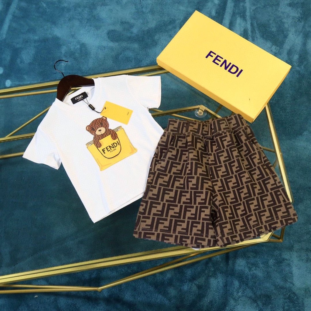 ใหม่-เสื้อยืดแขนสั้น-กางเกงขาสั้น-สองชิ้น-แฟชั่นฤดูร้อน-สไตล์เกาหลี-และอังกฤษ-สําหรับเด็กผู้ชาย-และผู้หญิง-2023