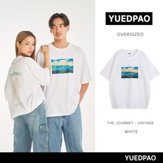 Yuedpao Limited Collection ฉลองครบรอบ 4 ปี รับประกันไม่ย้วย 2 ปี เสื้อยืดโอเวอร์ไซส์ The Journey 4Year Vintage สี W_04