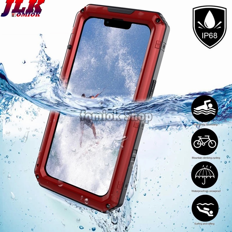 jlk-outdoor-sport-summer-underwater-swimming-ip68-waterproof-phone-case-for-iphone-14-13-12-pro-max-heavy-metal-full-protective-360-cover-14plus-14promax-aluminium-alloy-cases