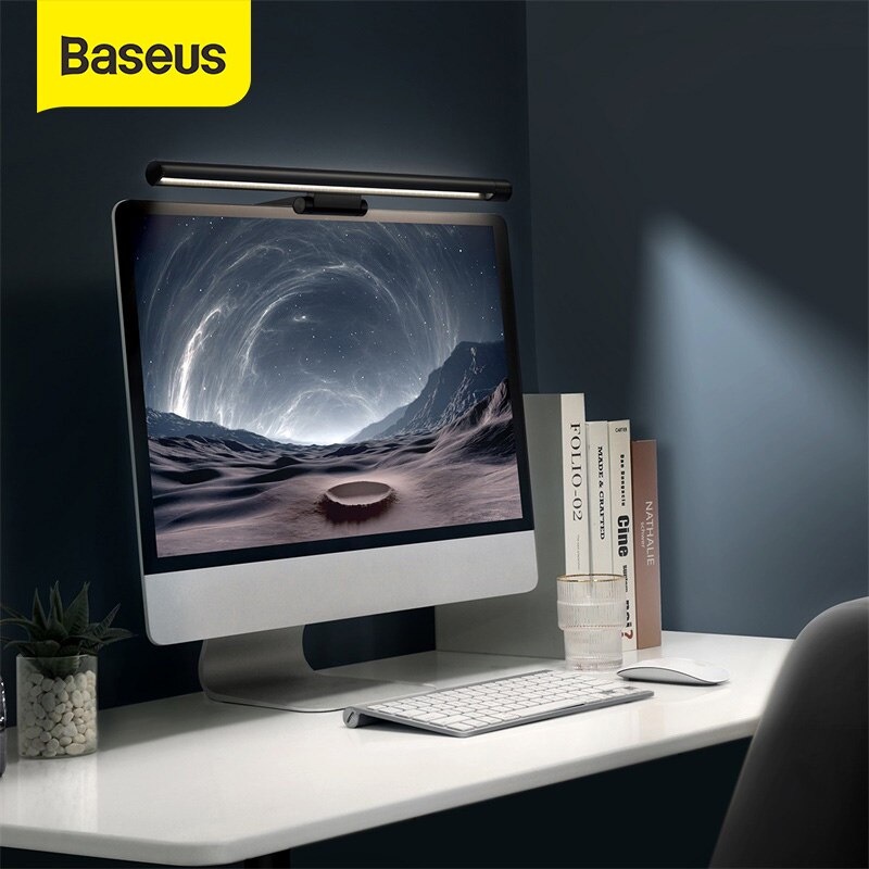 ภาพที่ให้รายละเอียดเกี่ยวกับ Baseus Series LED Light Desk Lamp ไฟติดหน้าจอ ปรับแสงได้ 3 ระดับ โคมไฟแขวนหน้าจอ สําหรับอ่านหนังสือ โคมไฟ led หลอดไฟ