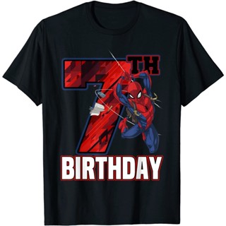 Marvel Spider-Man Web Swing 7th Birthday T-Shirt_08