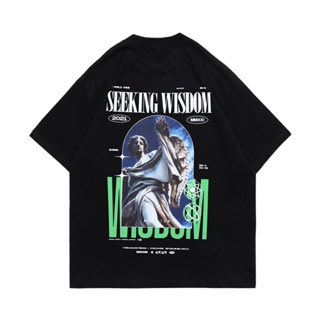 stockNEW❏❡℗Dark Icon Seeking Wisdom Tshirt for Men Summer Cotton T-shirts Man Life Style Clothing Sh_04