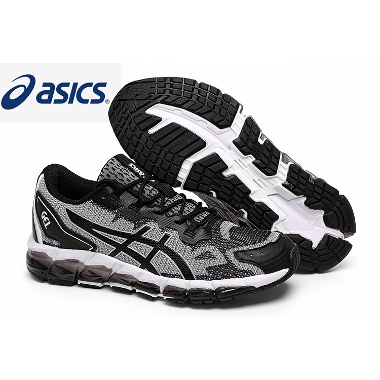 asics-6th-generation-mens-outdoor-sports-cushioning-running-shoes-black-and-white-gray