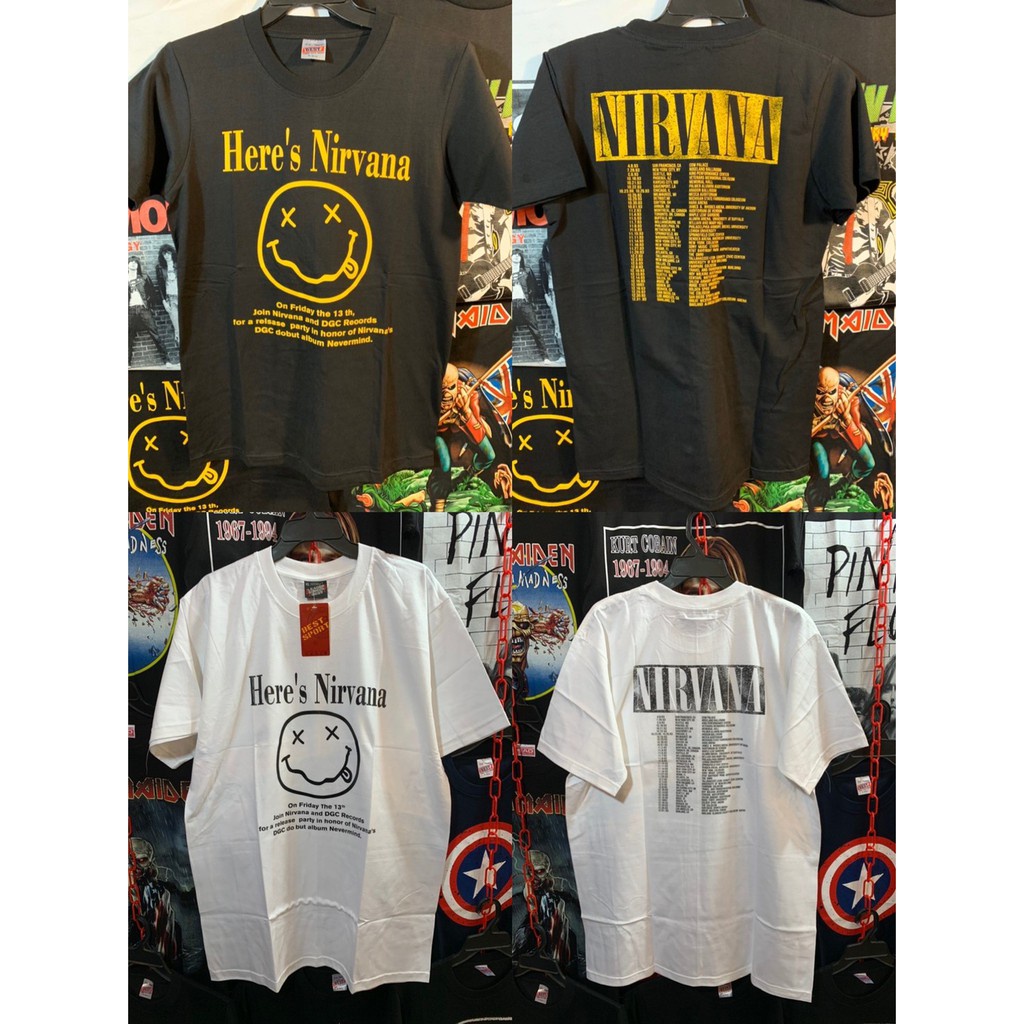 เสื้อยืดคอกลม-nr140-เสื้อยืดวงร็อค-nirvana-เนอวานา-เสื้อวง-เสื้อยืดเนวานา-เสื้อวินเทจs-4xl