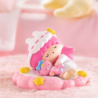 【ของแท้ พร้อมส่ง】popmar ตุ๊กตาฟิกเกอร์ Sanrio Fall Asleep Series Blind Box Little Twin Star Cinnamoroll Melody น่ารัก 2