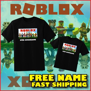 แฟชั่นลำลองและเรียบง่ายRoblox Gaming T Shirt เด็กและผู้ใหญ่พร้อมชื่อที่กำหนดเอง_03