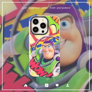 เคสโทรศัพท์มือถือ ผิวด้าน พิมพ์ลายการ์ตูน Buzz Lightyear สําหรับ iPhone 14 Pro 13 12 Pro Max 11