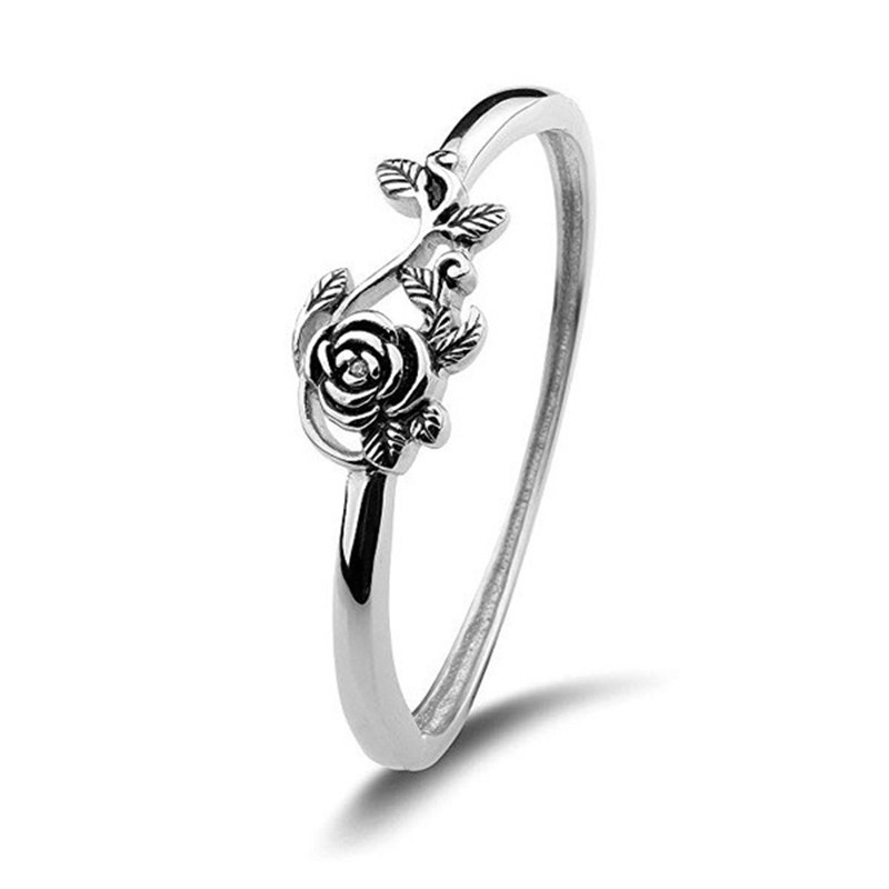 แหวนแฟชั่น-รูปดอกกุหลาบ-สีดํา-สไตล์วินเทจ-เครื่องประดับ-สําหรับผู้หญิง