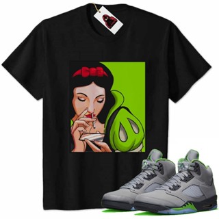 Snow White Princess Cocaine Drug  T-shirt Jordan 5 Green Bean 2022 Sneaker Teetshirt tees_01