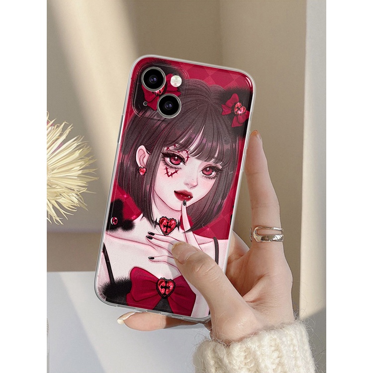 red-anime-girl-เคสไอโฟน-11-12-pro-max-x-xr-xs-max-8-plus-case-se-2020-เคส-iphone-8พลัส-13-14-pro-max-7-plus-cover