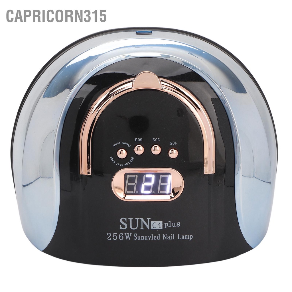 capricorn315-โคมไฟบ่มเล็บเจล-256w-ชิปแสง-57-ชิ้น-เครื่องเป่ายาทาเล็บด้านล่างแบบถอดได้-สีฟ้า-100-240v