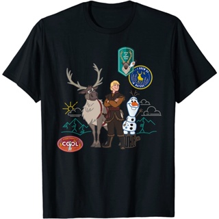 Disney Frozen 2 Olaf, Sven, and Kristoff Patches Cotton T-shirt for Men and Women Tee Shirts Adults_03