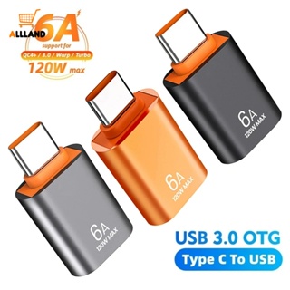 6a Type C ตัวผู้ เป็น USB 3.0 ตัวเมีย OTG ตัวแปลง / อะแดปเตอร์ส่งข้อมูลการชาร์จ / ตัวแปลงการชาร์จอย่างรวดเร็ว สําหรับโทรศัพท์ แล็ปท็อป