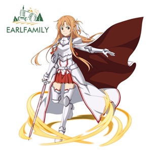 Earlfamily สติกเกอร์ ลายการ์ตูนอนิเมะ Sword Art Online กันน้ํา สําหรับติดตกแต่งประตูรถยนต์ 13 ซม. x 12.4 ซม.