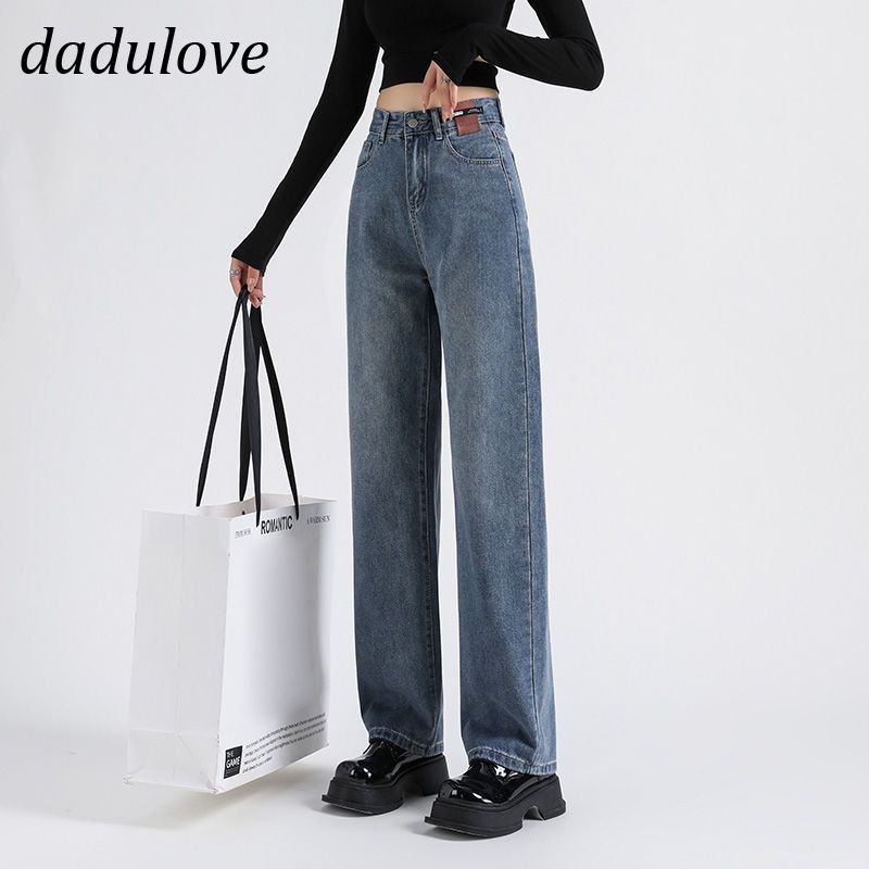 dadulove-new-korean-version-of-ins-washed-retro-jeans-high-waist-loose-wide-leg-pants-womens-straight-pants