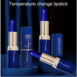 ภาพหน้าปกสินค้าLessxcoco 🧨ลิปเปลี่ยนสีตามอุณภูมิ ติดทน24ชม. ลิปสติกสีน้ำเงินเปลี่ยนสีตามอุณภูมิ ที่เกี่ยวข้อง