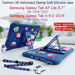 เคสโทรศัพท์มือถือ ซิลิโคนนิ่ม กันกระแทก ลายนักบินอวกาศ 3D แฟชั่น สําหรับ Samsung Galaxy Tab A7 Lite 8.7 SM-T220 SM-T225 A 8.0 2019 SM-T290 SM-T295