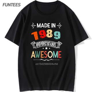[In Stock] T-shirt made In 1989 Funny Vintage born birthday gift for man cotton short sleeve husband XS-3XL_03