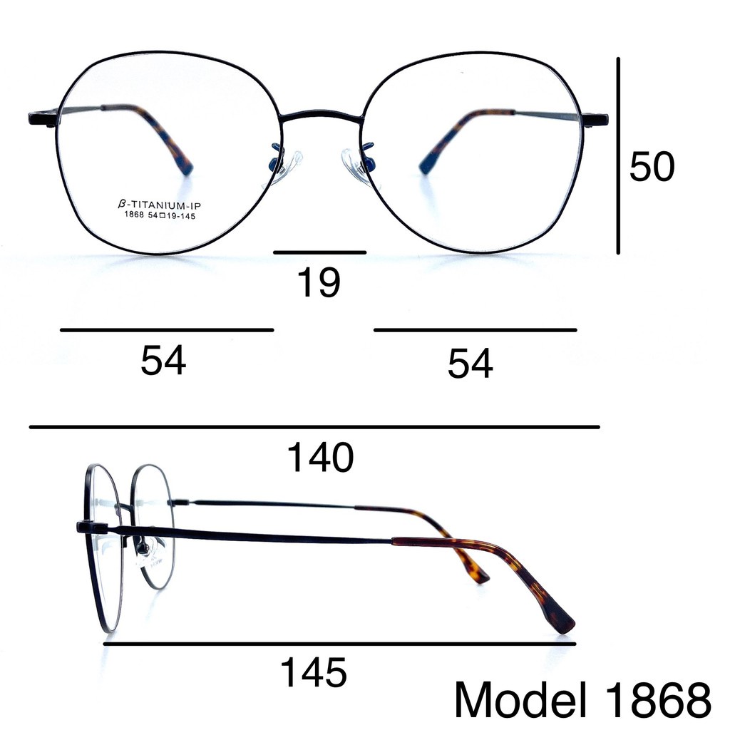 กรอบแว่นไททาเนี่ยม-แท้100-กรอบแว่น-titanium-กรอบแว่นผู้ชาย-กรอบแว่นผู้หญิง-กรอบตัดเลนส์-t1868