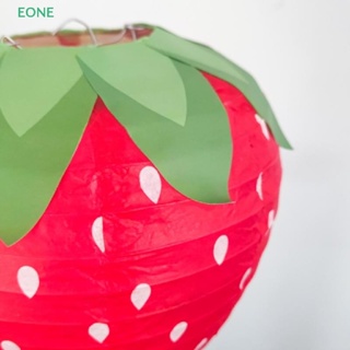 Eone ขายดี โคมไฟกระดาษ รูปสตรอเบอร์รี่ 3D สําหรับแขวนตกแต่งปาร์ตี้วันเกิด