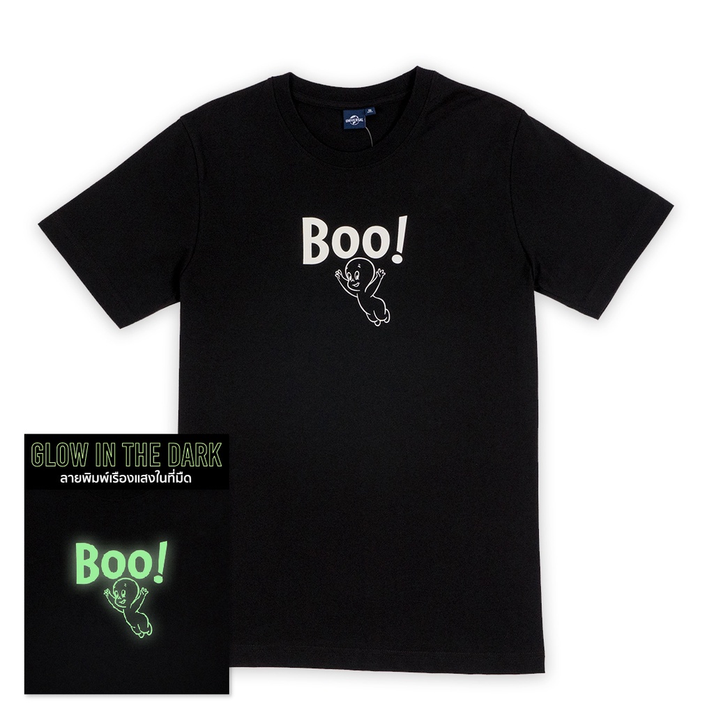 universal-studios-men-casper-the-friendly-ghost-glow-in-the-dark-t-shirt-เสื้อผู้ชายยูนิเวอร์แซล-สตูดิโอ-แคสเปอร์-เรือ