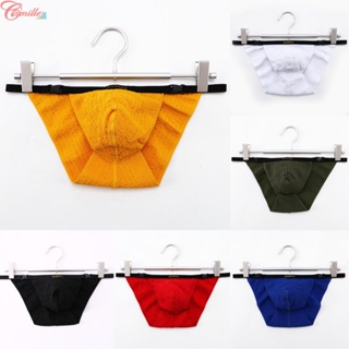 【CAMILLES】Men sexy Brief Underwear Pouch Panties Low Rise Thong G-string Buckle Breathable【Mensfashion】