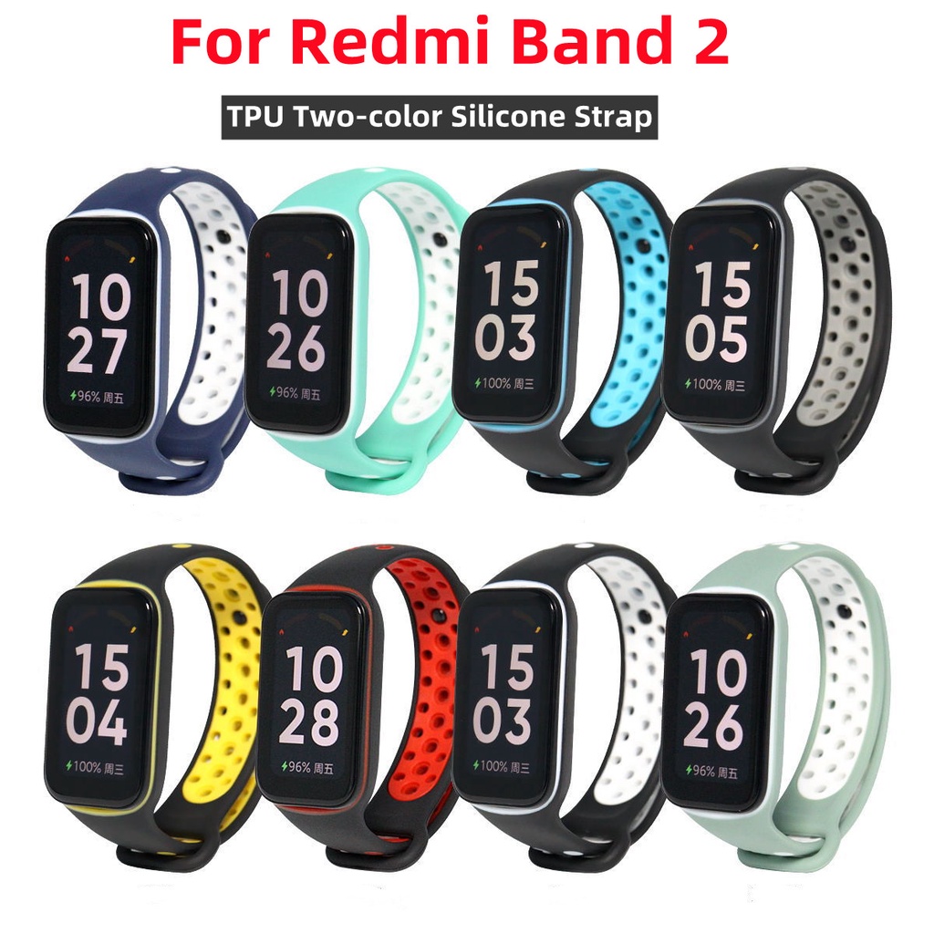 สายนาฬิกาข้อมือซิลิโคน-กันน้ํา-สีสันสดใส-แบบเปลี่ยน-สําหรับ-redmi-smart-band-2-redmi-band-2