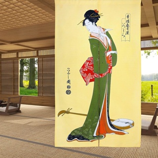 Noren ผ้าม่านประตู หน้าต่าง ลายใบไม้ ยูกิโยชิ สไตล์ญี่ปุ่น สําหรับตกแต่งบ้าน ห้องครัว