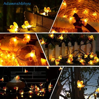 Adhyu สายไฟหิ่งห้อย LED รูปผึ้ง กันน้ํา สําหรับตกแต่งสวน กลางแจ้ง