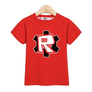 2022 เสื้อผ้าเด็กฤดูร้อนเด็กผู้ชายแขนสั้นเสื้อยืด ROBLOX ฝ้ายด้านบน_03